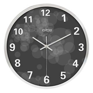 12H Modern Circles Stainless Steel Wall Clock