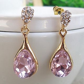 Water droplets crystal stud earrings