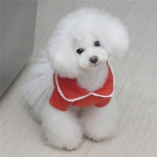 Petary Pets Cute Contrast Color Cotton Mesh Dress For Dog
