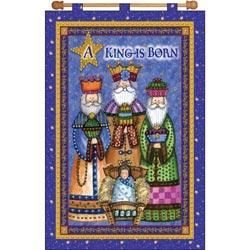 A King Is Born Jeweled Banner Kit   16 X24