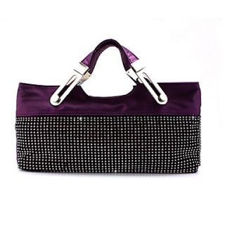 ONDY NewFashion Stitching Diamond Evening Bag (Purple)