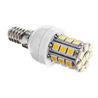 Dimmable E14 4W 30xSMD 5050 400LM 3000 3500K Warm White Light LED Corn Bulb(AC 220 240V)