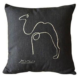 Line Drawing Cotton/Linen Decorative Pillow Cover