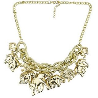 Shadela Elephant Gold Fashion Necklace CX140