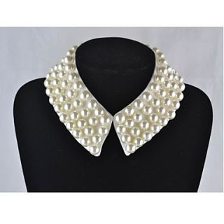 Womens Vintage Pearl Collar Necklace