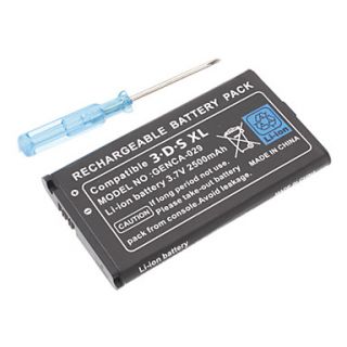 Replacement Rechargeable Battery (2500mAh) with Screwdriver for Nintendo 3DS XL/LL