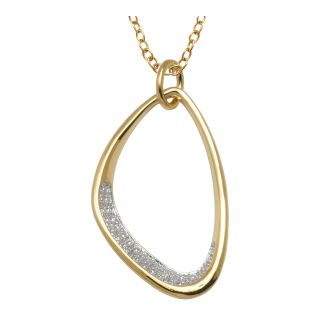 Bridge Jewelry Diamond Accent 18K Plated Free Form Pendant