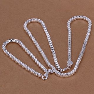 Oyami Cuprum Silvering Bracelet Necklace Suit LKNSPCS026