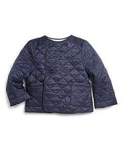 Burberry Infants Diamond Quilted Jacket   Navy