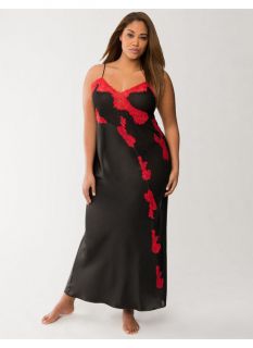 Lane Bryant Plus Size Lace & sequin nightgown     Womens Size 18/20, Black