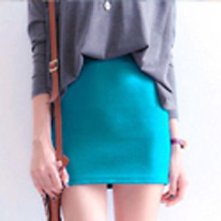 Xiumei Casual Skinny Short Dress(Blue)
