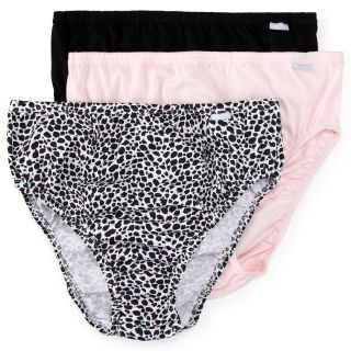 Jockey Elance 3 pk. French Cut Panties   1445 Plus, Black/Pink