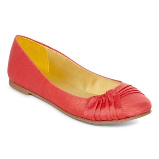CL BY LAUNDRY Great Debate Satin Flats, Coral, Womens