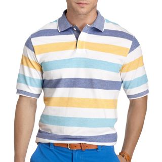Izod Striped Piqué Polo Shirt, Gold, Mens