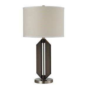 Dimond Lighting DMD D2434 Fetterville Angular Wood Tone Table Lamp with Brushed