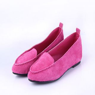 Womens Lovely Simple Solid Color Flat Shoes(Fuchsia)