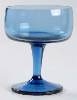 Gorham Accent Deep Blue(Navy) Champagne/Tall Sherbet   Stem #1551, Deep Blue Nav
