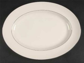 Pickard Venetia 12 Oval Serving Platter, Fine China Dinnerware   Cream Flowers