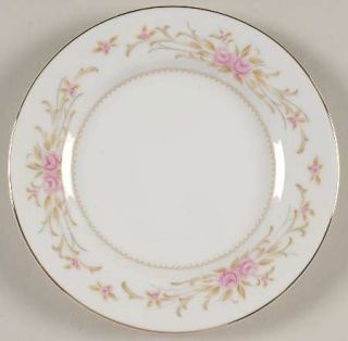 Rose (Japan) Dubois Bread & Butter Plate, Fine China Dinnerware   Pink Floral Bo