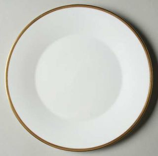 Minton Horizon Luncheon Plate, Fine China Dinnerware   White With Gold Trim,No D
