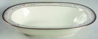 Noritake Churchill 10 Oval Vegetable Bowl, Fine China Dinnerware   Bone, Geomet