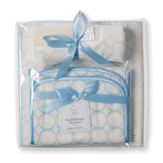 Swaddle Designs 3 Piece Gift Set in Organic Pastel Mod Circles on Ivory SD 06