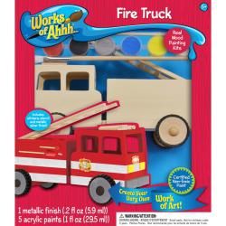 Works Of Ahhh Wood Paint Kit   Fire Truck