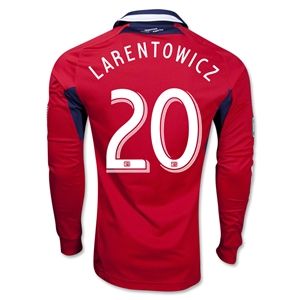 adidas Chicago Fire 2013 LARENTOWICZ LS Authentic Primary Soccer Jersey