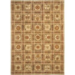 Handmade Hampton Beige Wool Rug (76 X 96)