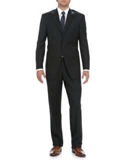 Two Piece Pinstripe Suit, Navy