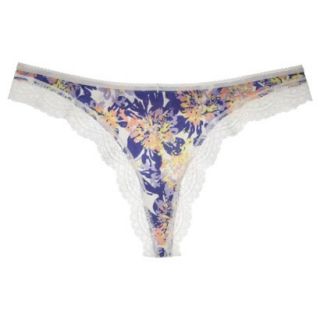 Gilligan & OMalley Womens Modal With Lace Thong   Violet Storm S