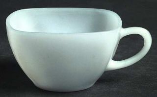 Anchor Hocking Charm Milk White Cup Only   Fire King,White,Square,1940 60S Glas