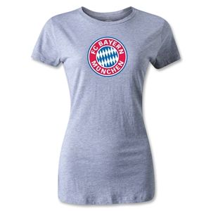 hidden Bayern Munich Logo Womens T Shirt (Gray)