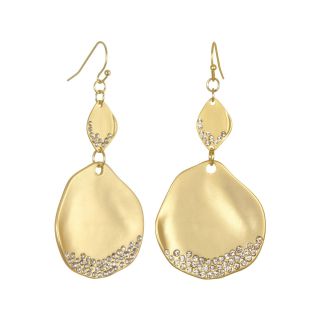 PALOMA & ELLIE Gold Tone Pavé Crystal Disc Earrings, Womens
