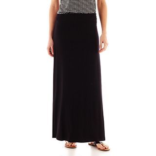 LIZ CLAIBORNE Knit Maxi Skirt, Black