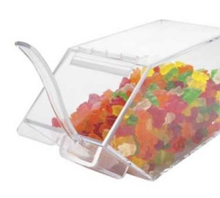 Cal Mil Stackable Topping Bin w/ Holster, 4.5 x 11 x 5.5 in, Clear