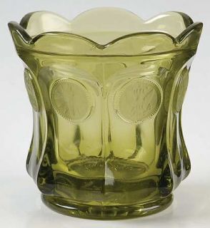Fostoria Coin Glass Olive Green Candy Dish, No Lid   Stem #1372, Olive   Green