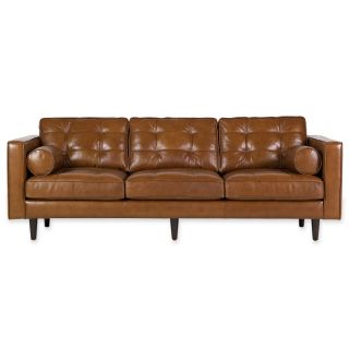 Darrin 89 Leather Sofa, Brown