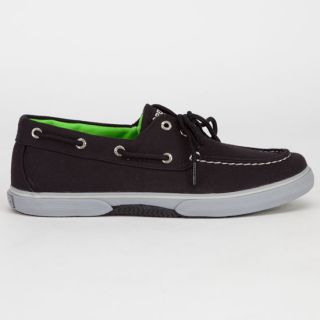 Halyard Boys Boat Shoes Black/Grey In Sizes 6, 5.5, 4.5, 3, 5,