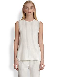 Thakoon Sleeveless Pinstripe Top   Ivory Black