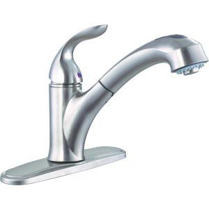 Premier Faucets 126970 Waterfront Lead Free Single Handle Kitchen Pull Out Fauce