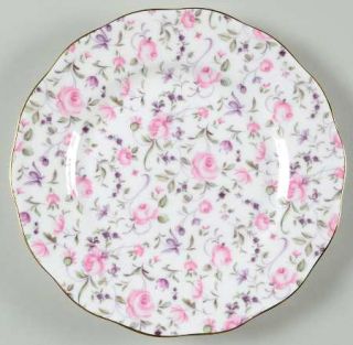 Royal Albert Rose Confetti Bread & Butter Plate, Fine China Dinnerware   Pink &