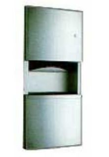 Bobrick Contura Series Surface Mounted Paper Towel Dispenser / Waste Receptacle