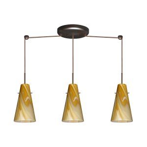 Besa Lighting BEL 3JB 4124HN LED BR Cierro Pendant