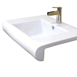 Bellaterra Home 28W x 21.3D in. Ceramic Integral Sink Vanity Top Multicolor  