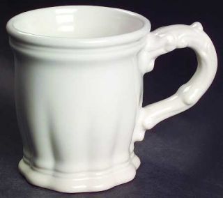  Vintage Ivory (Creamy White) Mug, Fine China Dinnerware   Ivory,Embosse