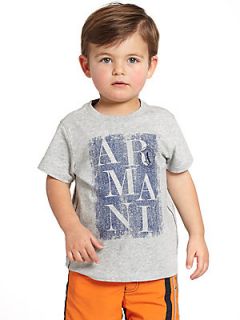 Armani Junior Toddlers & Little Boys Logo Tee   Grey