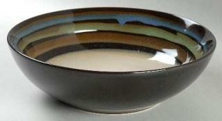Pfaltzgraff Galaxy Soup/Cereal Bowl, Fine China Dinnerware   Blue,Green&Brown Ba