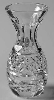 Waterford Glandore Vase, Violet   Clear,Plain Foot,Laurel&Criss Cross
