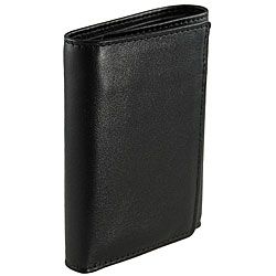 Romano Mens Black Tri fold Wallet